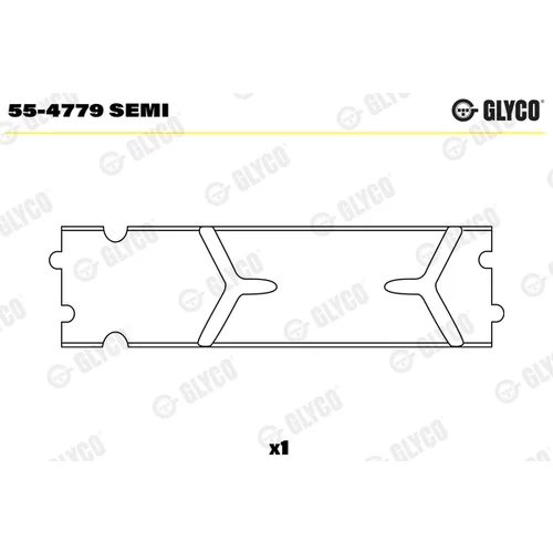 Ložiskové puzdro ojnice GLYCO 55-4779 SEMI