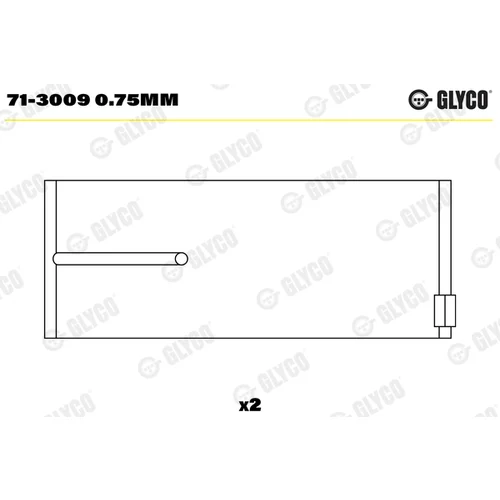 Ojničné ložisko GLYCO 71-3009 0.75mm