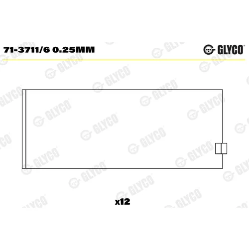 Ojničné ložisko GLYCO 71-3711/6 0.25MM