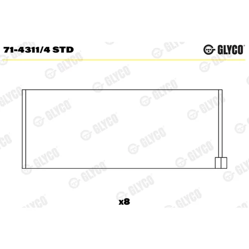 Ojničné ložisko GLYCO 71-4311/4 STD