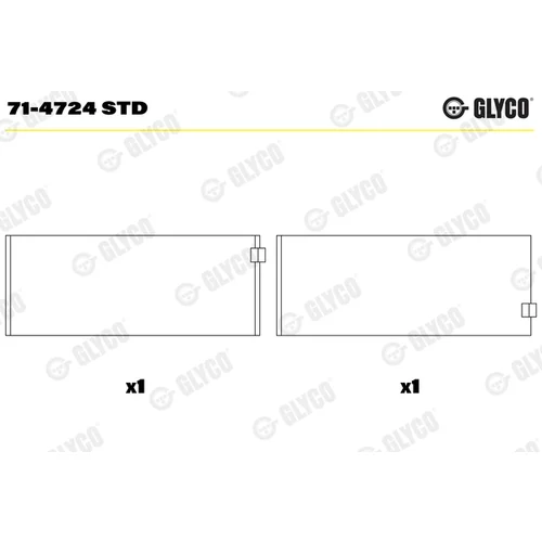 Ojničné ložisko GLYCO 71-4724 STD