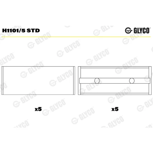 Ložisko kľukového hriadeľa GLYCO H1101/5 STD