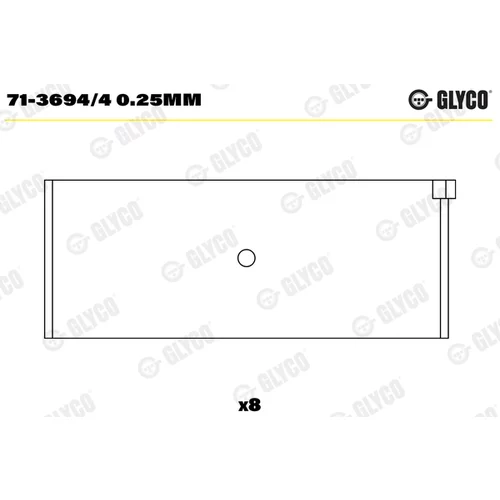 Ojničné ložisko GLYCO 71-3694/4 0.25mm