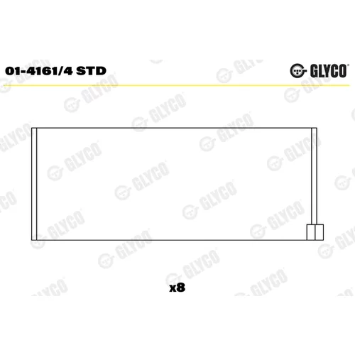 Ojničné ložisko GLYCO 01-4161/4 STD