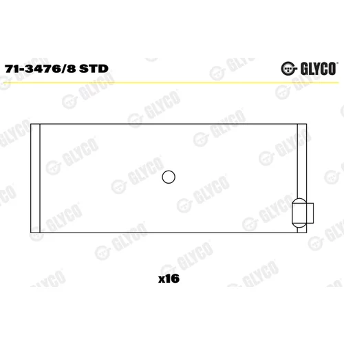 Ojničné ložisko GLYCO 71-3476/8 STD