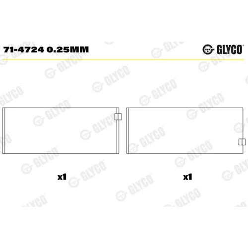 Ojničné ložisko GLYCO 71-4724 0.25MM