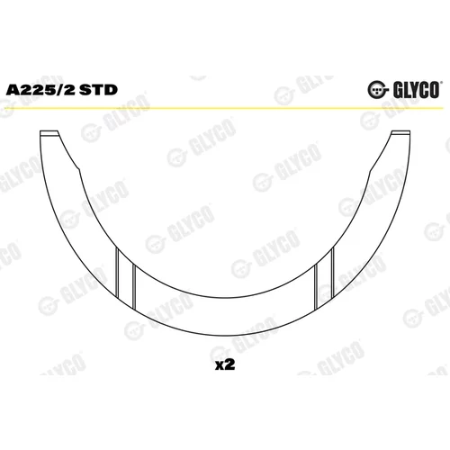 Vymedzovacia podložka pre kľukový hriadeľ GLYCO A225/2 STD