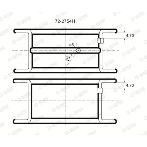 Ložisko GLYCO 72-2754H