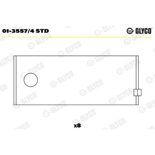 Ojničné ložisko GLYCO 01-3557/4 STD