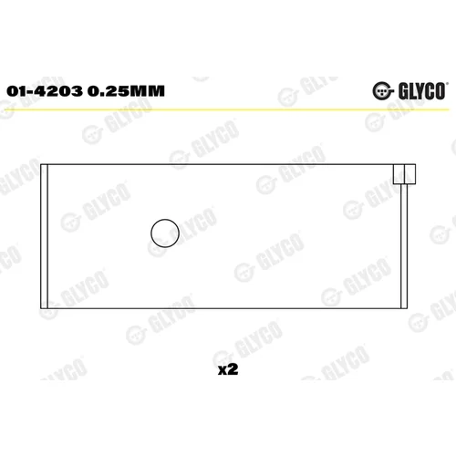 Ojničné ložisko GLYCO 01-4203 0.25mm