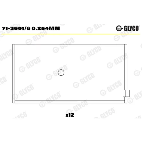 Ojničné ložisko GLYCO 71-3601/6 0.254mm