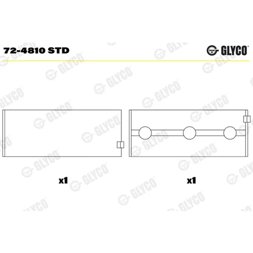 Ložisko kľukového hriadeľa 72-4810 STD /GLYCO/