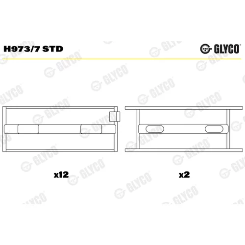 Ložisko kľukového hriadeľa GLYCO H973/7 STD