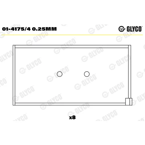 Ojničné ložisko GLYCO 01-4175/4 0.25mm