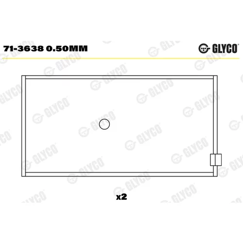 Ojničné ložisko GLYCO 71-3638 0.50mm