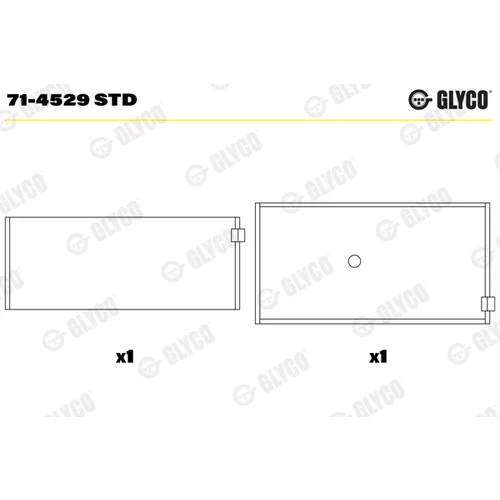 Ojničné ložisko GLYCO 71-4529 STD