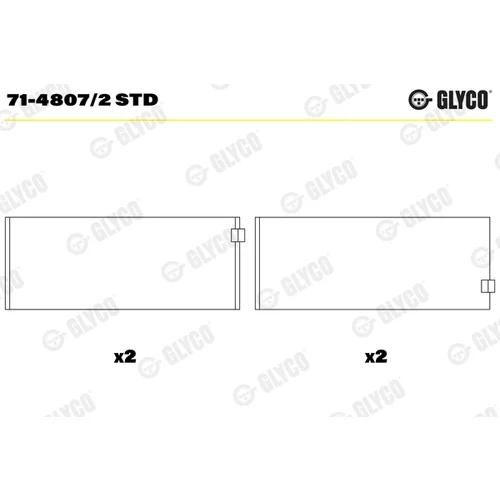 Ojničné ložisko GLYCO 71-4807/2 STD