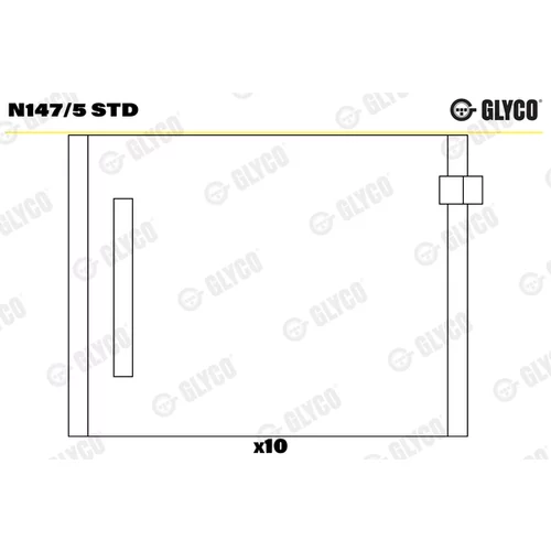 Ložisko vačkového hriadeľa GLYCO N147/5 STD