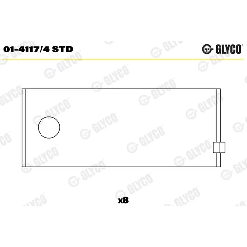 Ojničné ložisko GLYCO 01-4117/4 STD