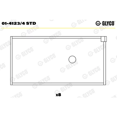 Ojničné ložisko GLYCO 01-4123/4 STD