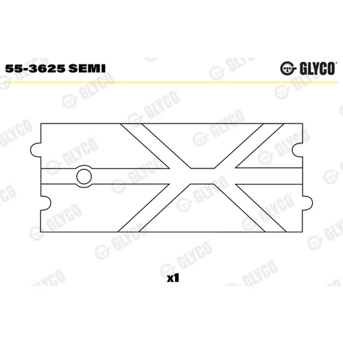 Ložiskové puzdro ojnice GLYCO 55-3625 SEMI