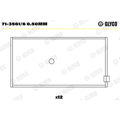 Ojničné ložisko GLYCO 71-3561/6 0.50mm