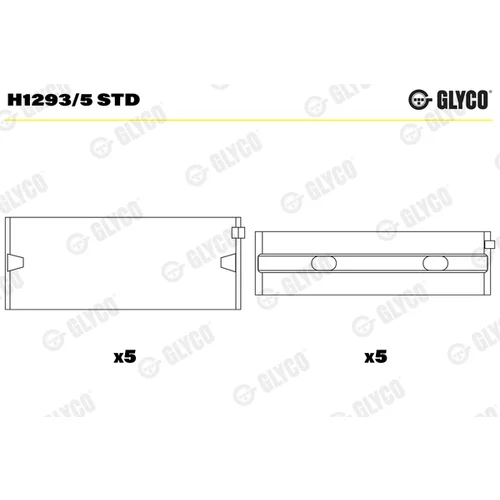 Ložisko kľukového hriadeľa H1293/5 STD /GLYCO/