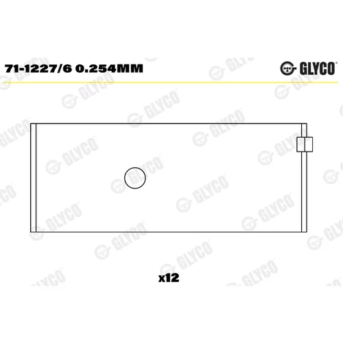 Ojničné ložisko GLYCO 71-1227/6 0.254mm