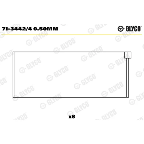 Ojničné ložisko GLYCO 71-3442/4 0.50mm