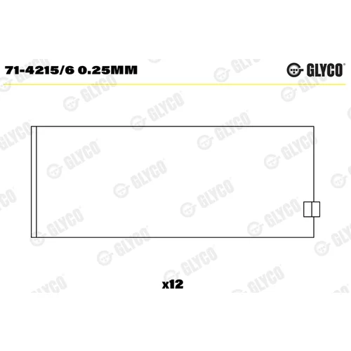 Ojničné ložisko GLYCO 71-4215/6 0.25mm