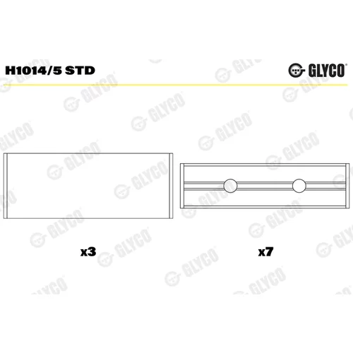 Ložisko kľukového hriadeľa GLYCO H1014/5 STD