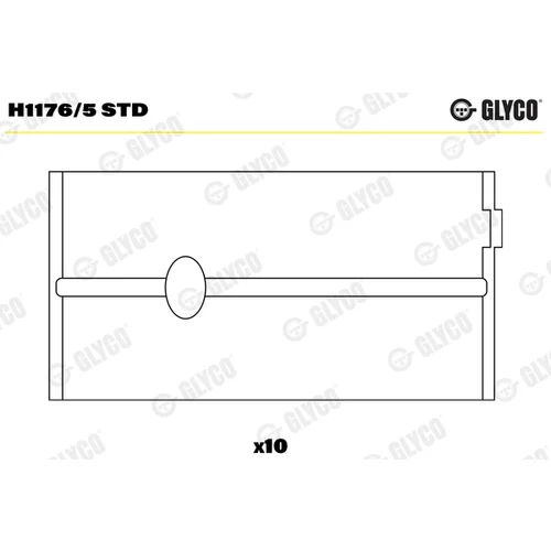 Ložisko kľukového hriadeľa GLYCO H1176/5 STD