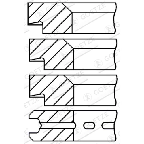 Sada piestnych krúžkov GOETZE ENGINE 08-131907-00