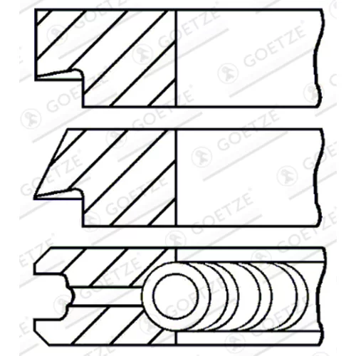 Sada piestnych krúžkov GOETZE ENGINE 08-438300-00