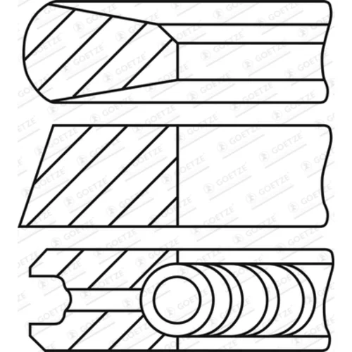 Sada piestnych krúžkov GOETZE ENGINE 08-445200-10 - obr. 1