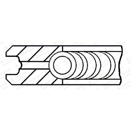 Piestny krúžok GOETZE ENGINE 4.0mm 231LKZ CRP GOE13