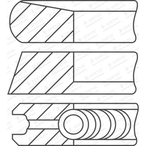 Sada piestnych krúžkov GOETZE ENGINE 08-443108-00 - obr. 1