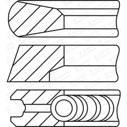 Sada piestnych krúžkov GOETZE ENGINE 08-451100-00 - obr. 1