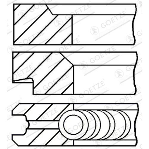 Sada piestnych krúžkov GOETZE ENGINE 08-322700-00