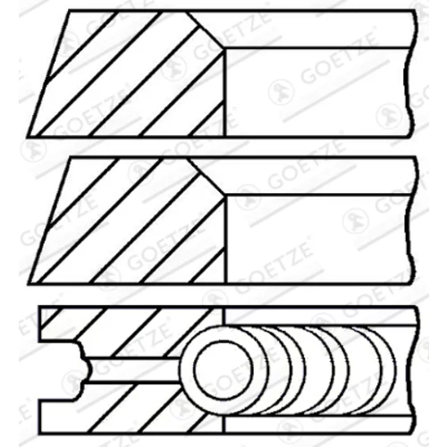 Sada piestnych krúžkov GOETZE ENGINE 08-325300-00