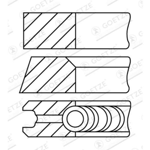 Sada piestnych krúžkov GOETZE ENGINE 08-421800-30