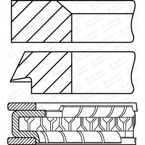 Sada piestnych krúžkov GOETZE ENGINE 08-424800-40