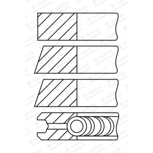 Sada piestnych krúžkov GOETZE ENGINE 08-990600-00