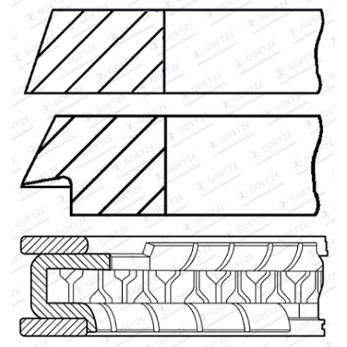 Sada piestnych krúžkov GOETZE ENGINE 08-102400-00