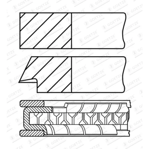 Sada piestnych krúžkov GOETZE ENGINE 08-430100-00