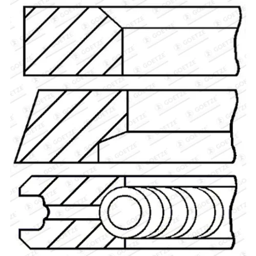 Sada piestnych krúžkov GOETZE ENGINE 08-445100-00