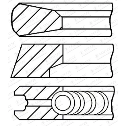 Sada piestnych krúžkov GOETZE ENGINE 08-445200-00