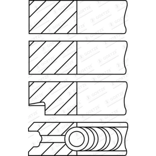 Sada piestnych krúžkov GOETZE ENGINE 08-527606-00 - obr. 1
