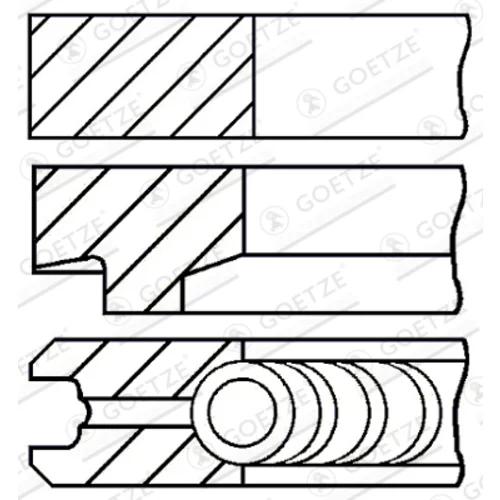 Sada piestnych krúžkov GOETZE ENGINE 08-146100-00