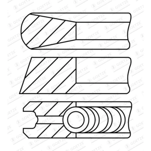 Sada piestnych krúžkov GOETZE ENGINE 08-450800-00
